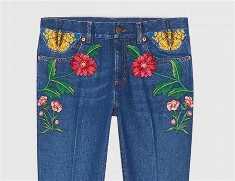 gucci floral jeans replica